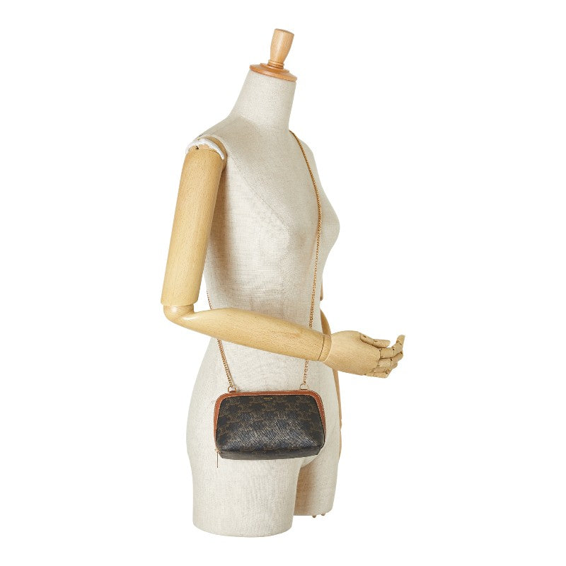 セリーヌ トリオンフ PVCレザーショルダーバッグ