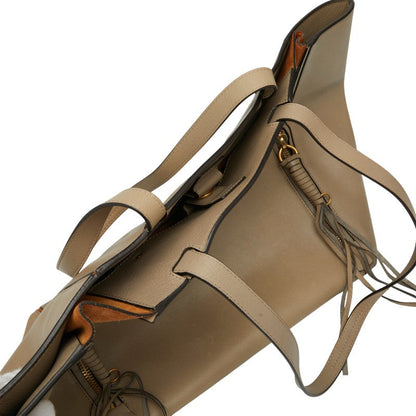 クロエ ミロ ロゴ レザー スウェット トートバッグ