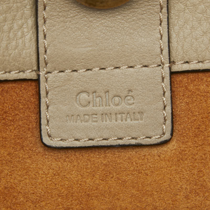 クロエ ミロ ロゴ レザー スウェット トートバッグ