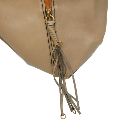 クロエ ミロ ロゴ レザー スウェット トートバッグ