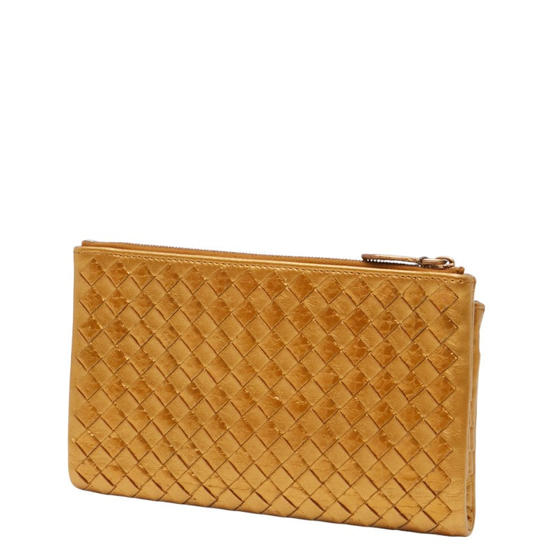 ボッテガ・ヴェネタイントレチャートレザー長財布