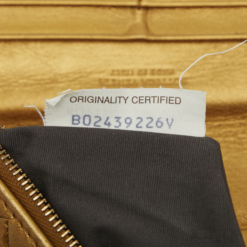 ボッテガ・ヴェネタイントレチャートレザー長財布