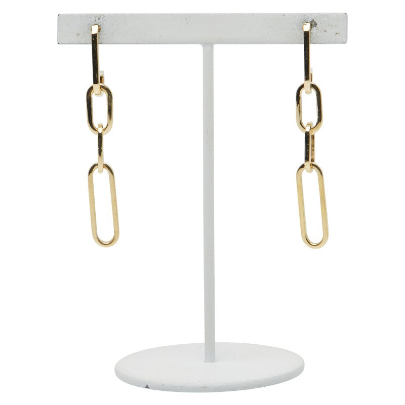 Au750 チェーン モチーフ スタッド ピアス