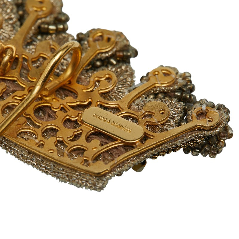 ドルチェ&ガッバーナ クラウン ラインストーン ブローチ