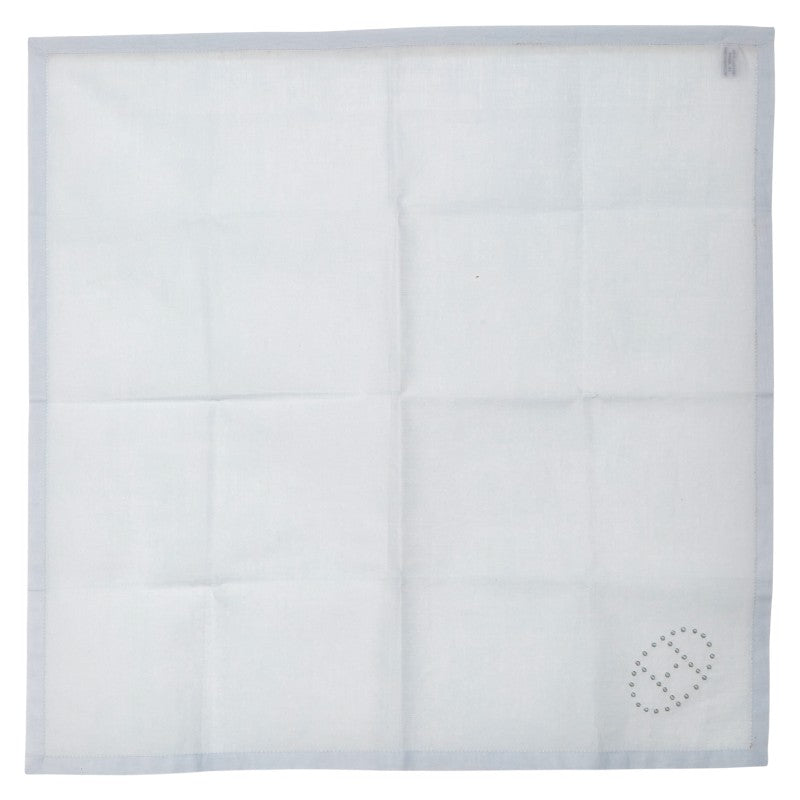 エルメス H ロゴ 刺繍 コットン ハンカチ