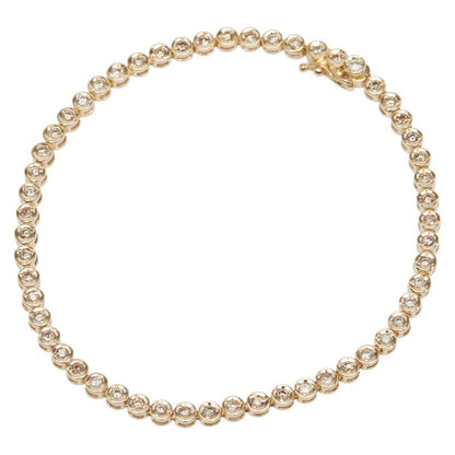 Au750 ダイヤモンド テニス チェーン ブレスレット