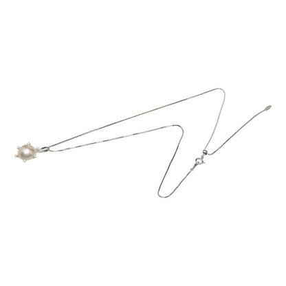 Tasaki K18WG マベ パール ダイヤモンド ペンダント ネックレス