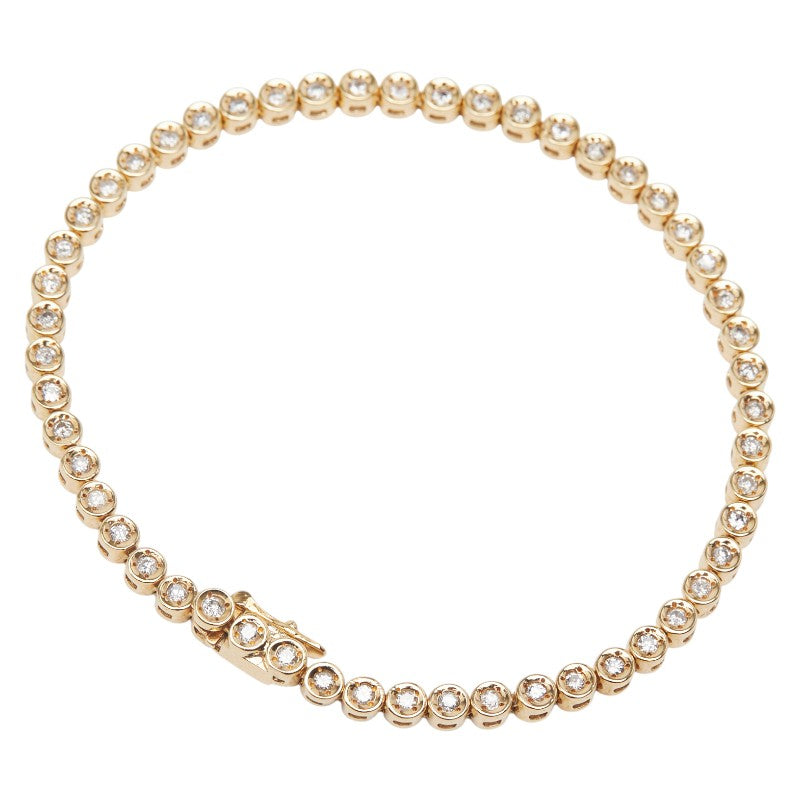 Au750 ダイヤモンド テニス チェーン ブレスレット