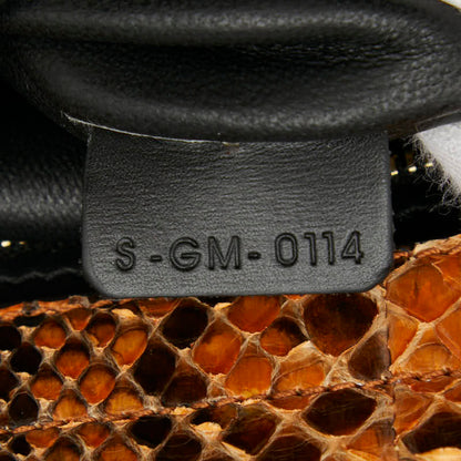 セリーヌ トラペーズ レザー パイソン スエード 2WAY バッグ