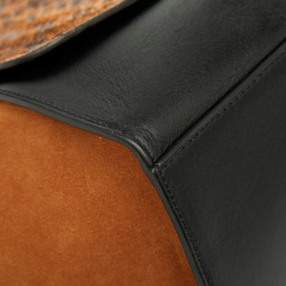 セリーヌ トラペーズ レザー パイソン スエード 2WAY バッグ