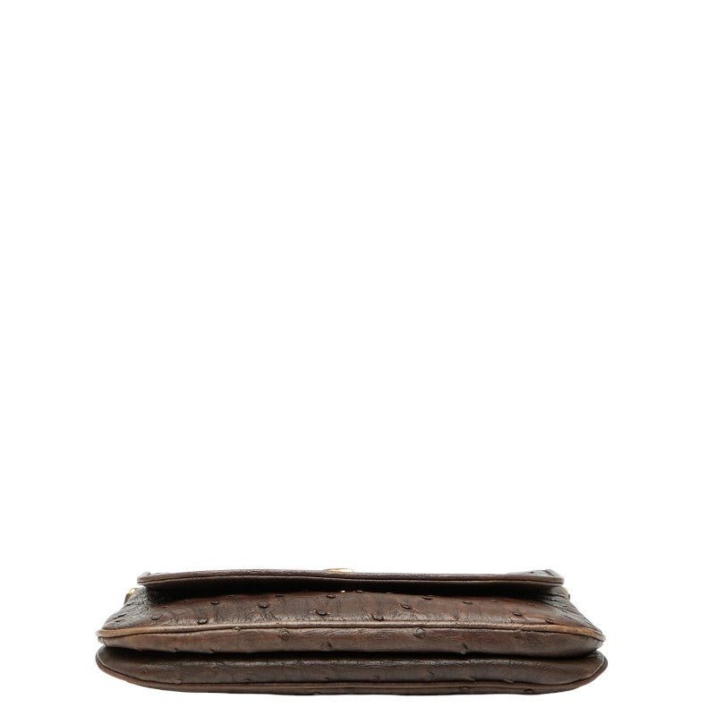 グッチ 251820 オーストリッチ チェーン ショルダー バッグ