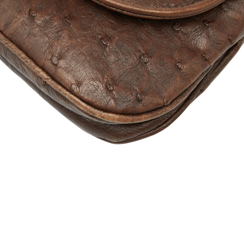 グッチ 251820 オーストリッチ チェーン ショルダー バッグ