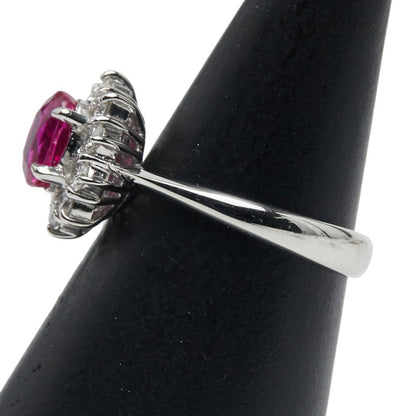 Pt900 プラチナ ルビー ダイヤモンド リング