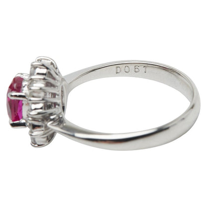 Pt900 プラチナ ルビー ダイヤモンド リング