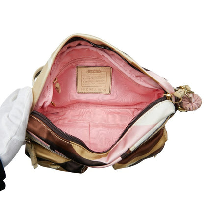 コーチ ナイロン レザー ショルダー バッグ