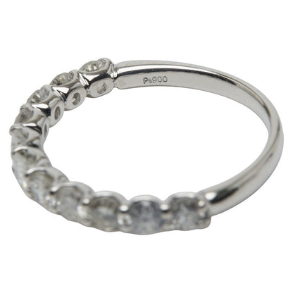 Pt900 プラチナ ダイヤモンド ハーフ エタニティ リング