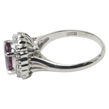 Pt900 プラチナ ルビー ダイヤモンド リング