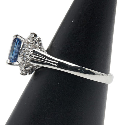 Pt900 プラチナ サファイア ダイヤモンド リング