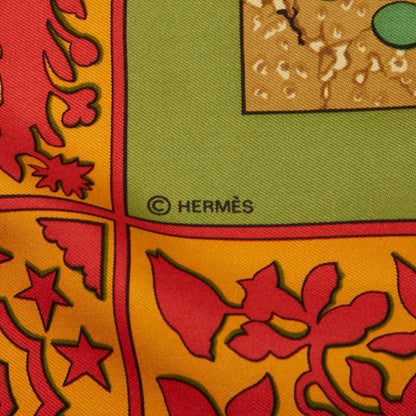 エルメス アーリーアメリカ シルクスカーフ