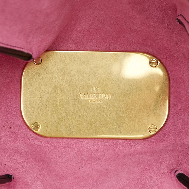 ヴァレンティノ スタッズ レザー ショルダーバッグ