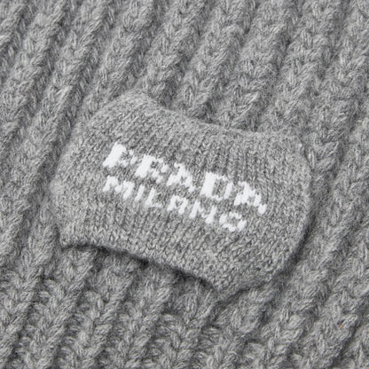 プラダ ロゴ カシミア バージン ウール スカーフ