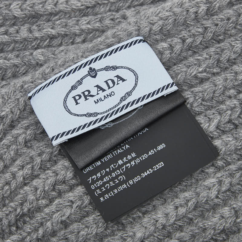 プラダ ロゴ カシミア バージン ウール スカーフ