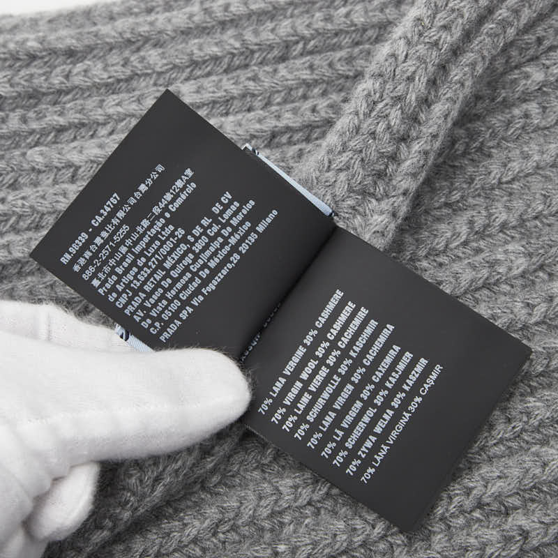 プラダ ロゴ カシミア バージン ウール スカーフ