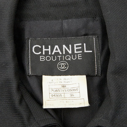 シャネル ココ ボタン ウール セットアップ