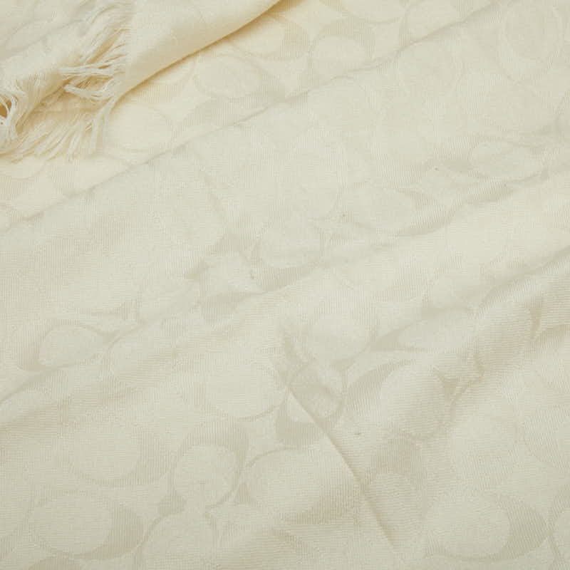 コーチ シグネチャー ウール シルク スカーフ