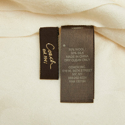 コーチ シグネチャー ウール シルク スカーフ