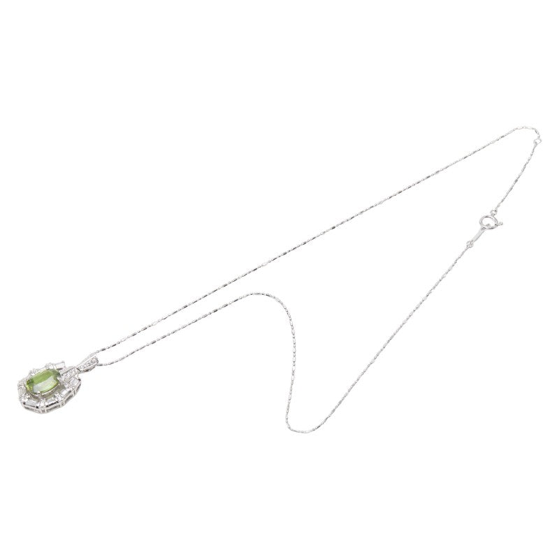 Pt900 Pt850 プラチナ スフェーン2.57ct ダイヤ0.56ct ペンダントネックレス