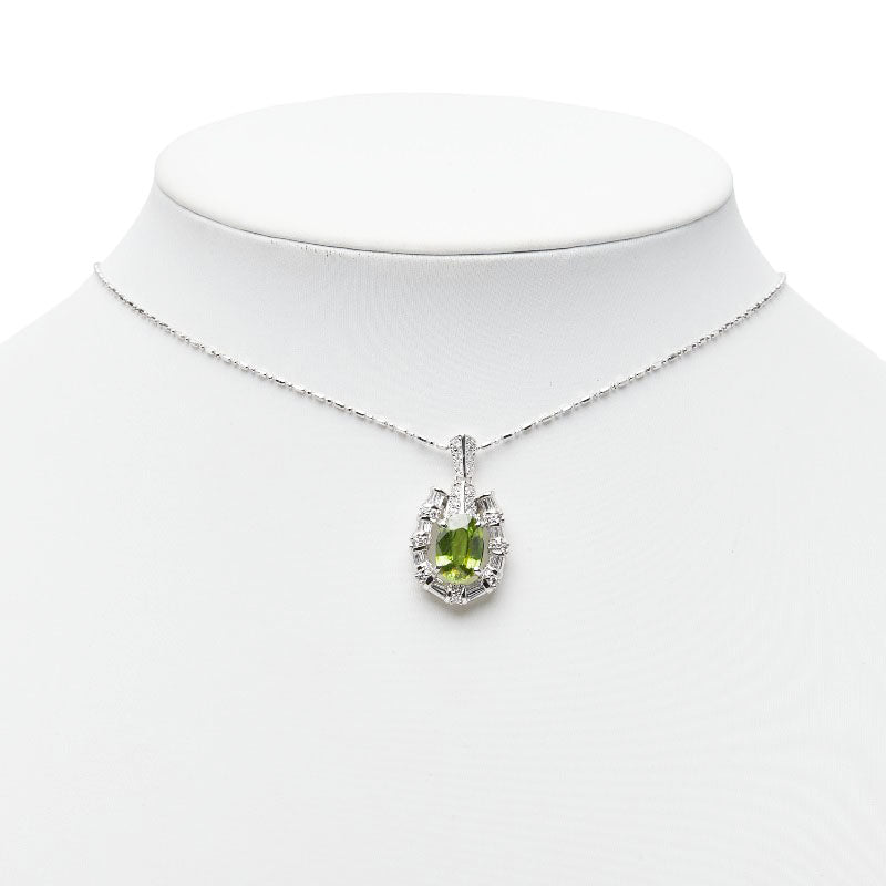 Pt900 Pt850 プラチナ スフェーン2.57ct ダイヤ0.56ct ペンダントネックレス