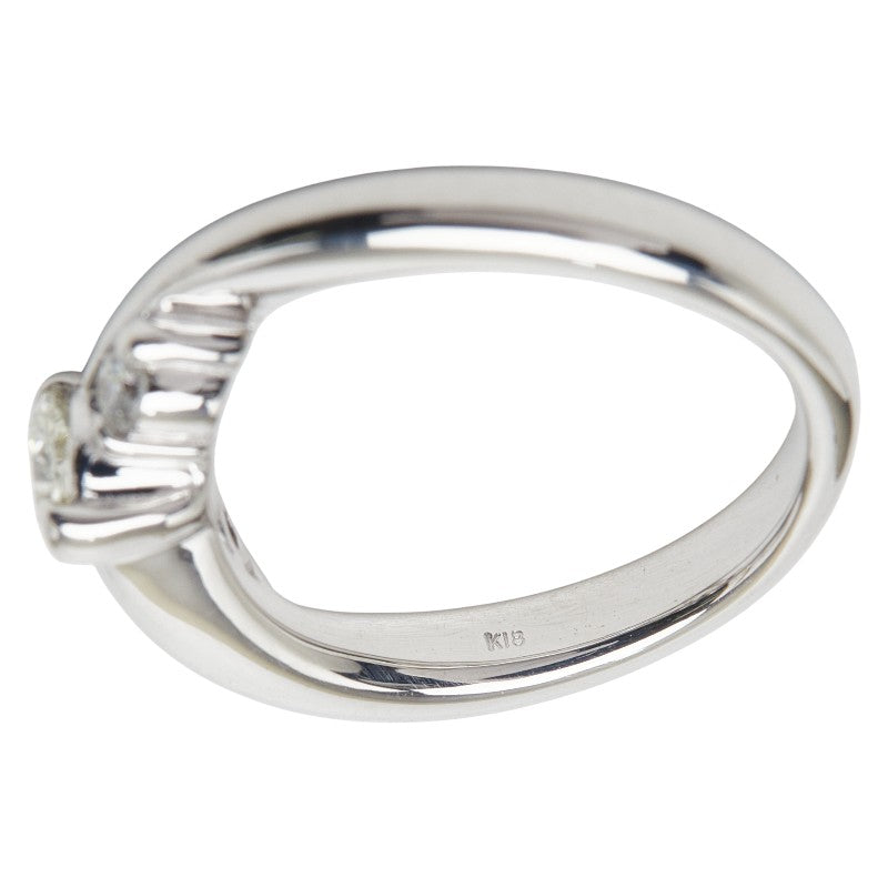 K18WGホワイトゴールドダイヤリング