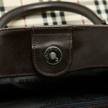 バーバリー ノバチェック キャンバス レザー トートバッグ