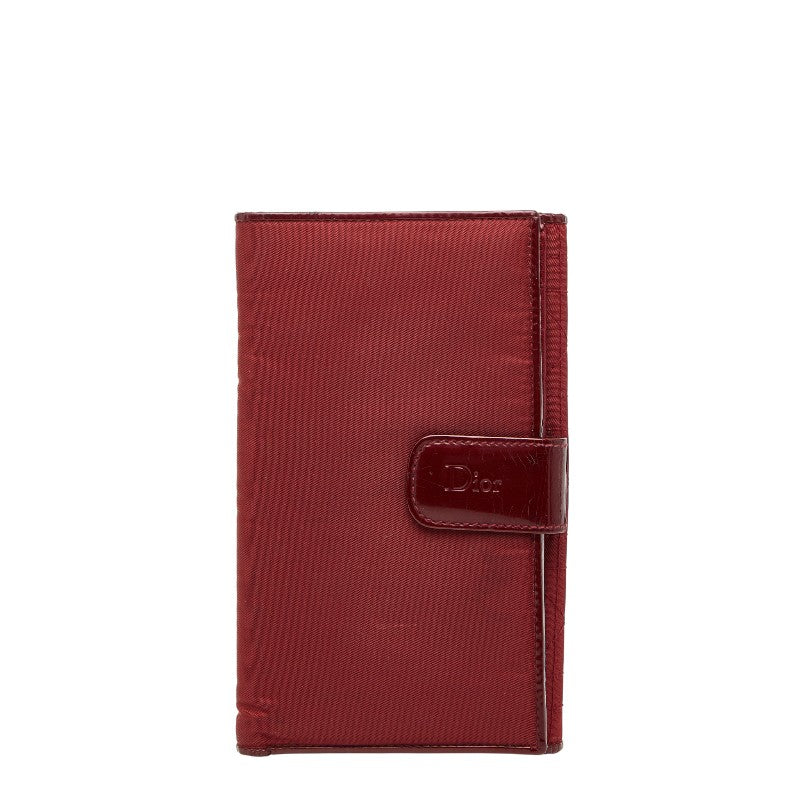 ディオール カナージュステッチ ナイロンレザー長財布