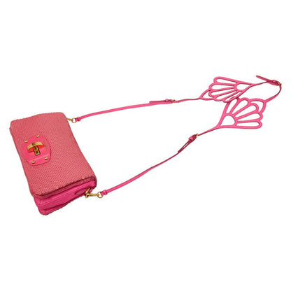 ミュウミュウ レザー スパンコール ショルダーバッグ