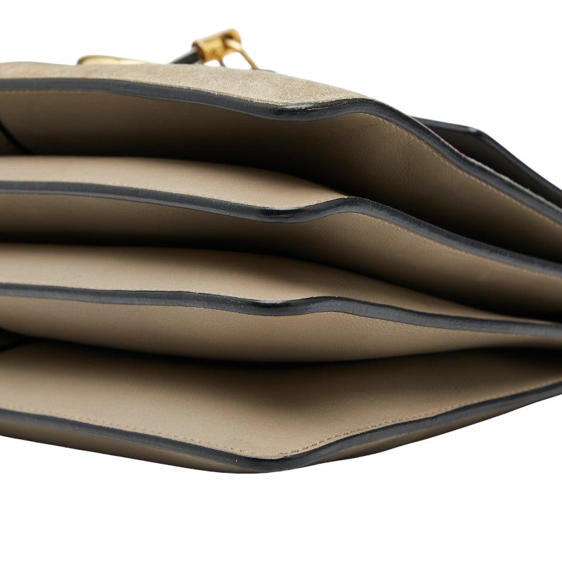 クロエ フェイ レザー スエード ショルダーバッグ
