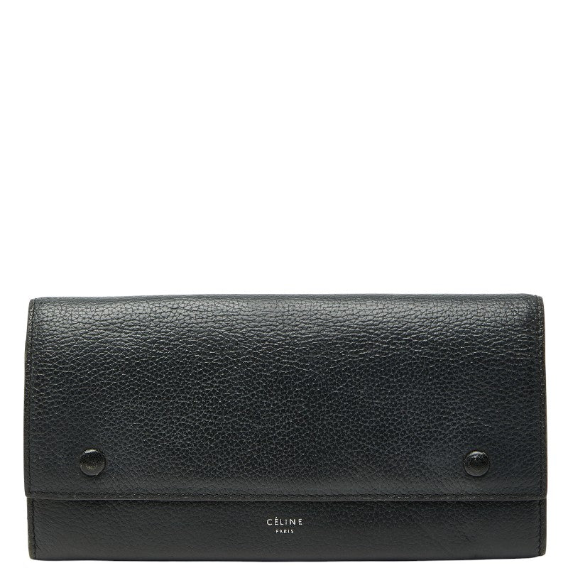 セリーヌ ラージフラップマルチファンクション レザー長財布