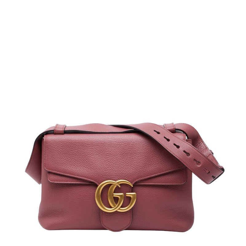 グッチ GGマーモント レザー ショルダーバッグ