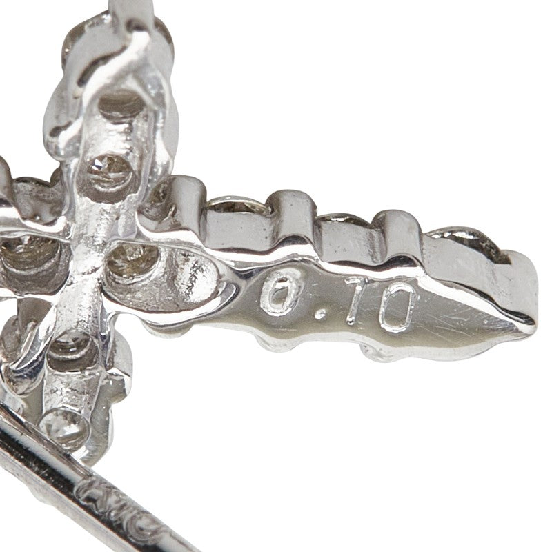 K10WGホワイトゴールドダイヤクロスピアス