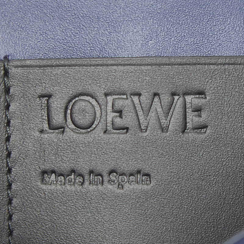 ロエベ リネン レザー 三つ折り財布