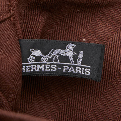 エルメス ヴァルパライソPM トワルシェブロン レザー ハンドバッグ