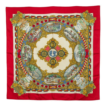 エルメス カレ90 LENTENTE CORDIALE シルクスカーフ