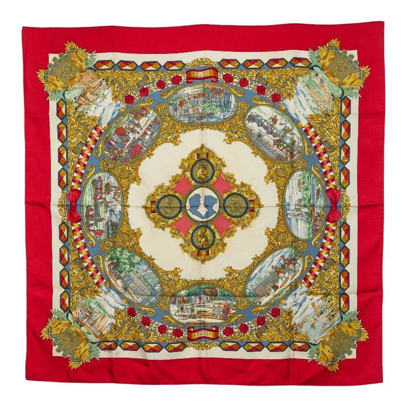 エルメス カレ90 LENTENTE CORDIALE シルクスカーフ