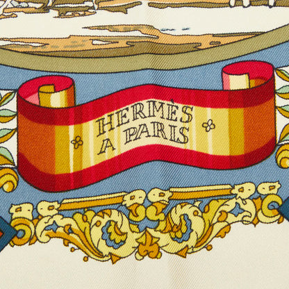 エルメス カレ90 LENTENTE CORDIALE シルクスカーフ