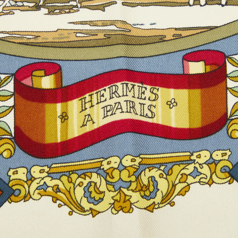 エルメス カレ90 LENTENTE CORDIALE シルクスカーフ