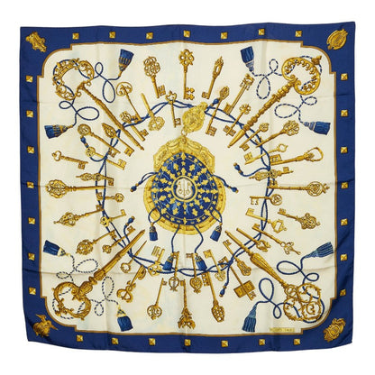 エルメス カレ90 LES CLES シルクスカーフ
