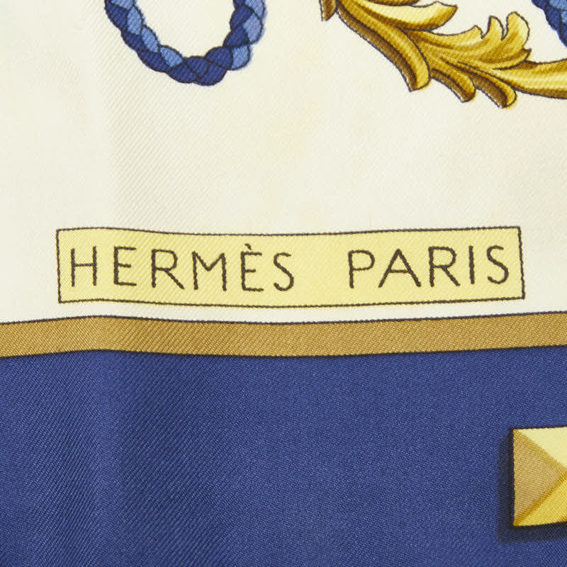 エルメス カレ90 LES CLES シルクスカーフ
