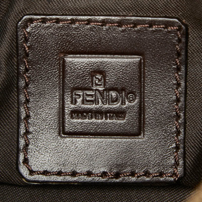 フェンディ マンマバゲット ズッカ キャンバス レザー ショルダーバッグ