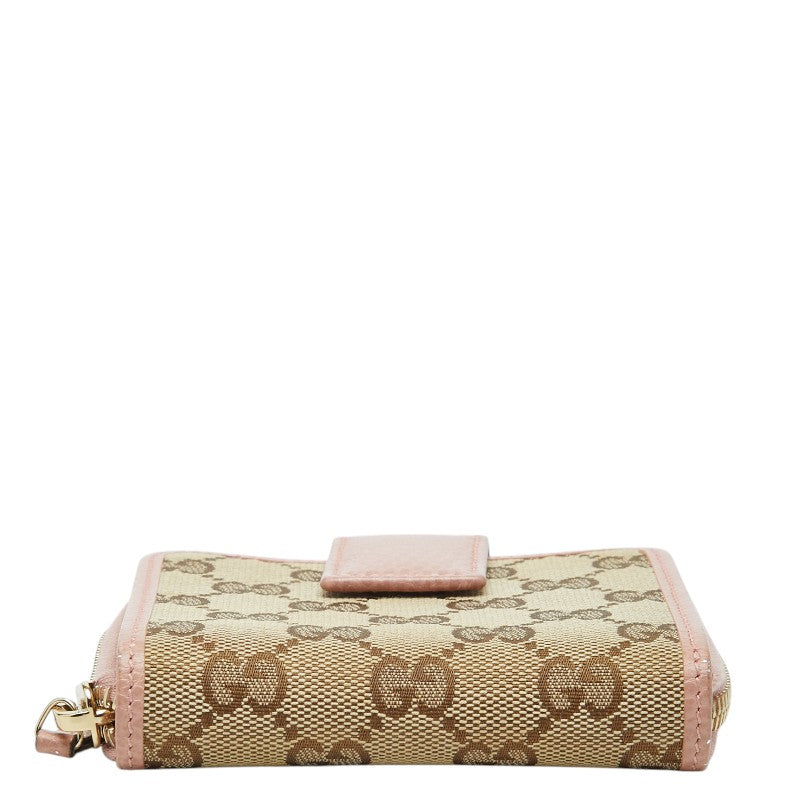 グッチ GGキャンバス 二つ折り財布 キャンバス レザー 財布